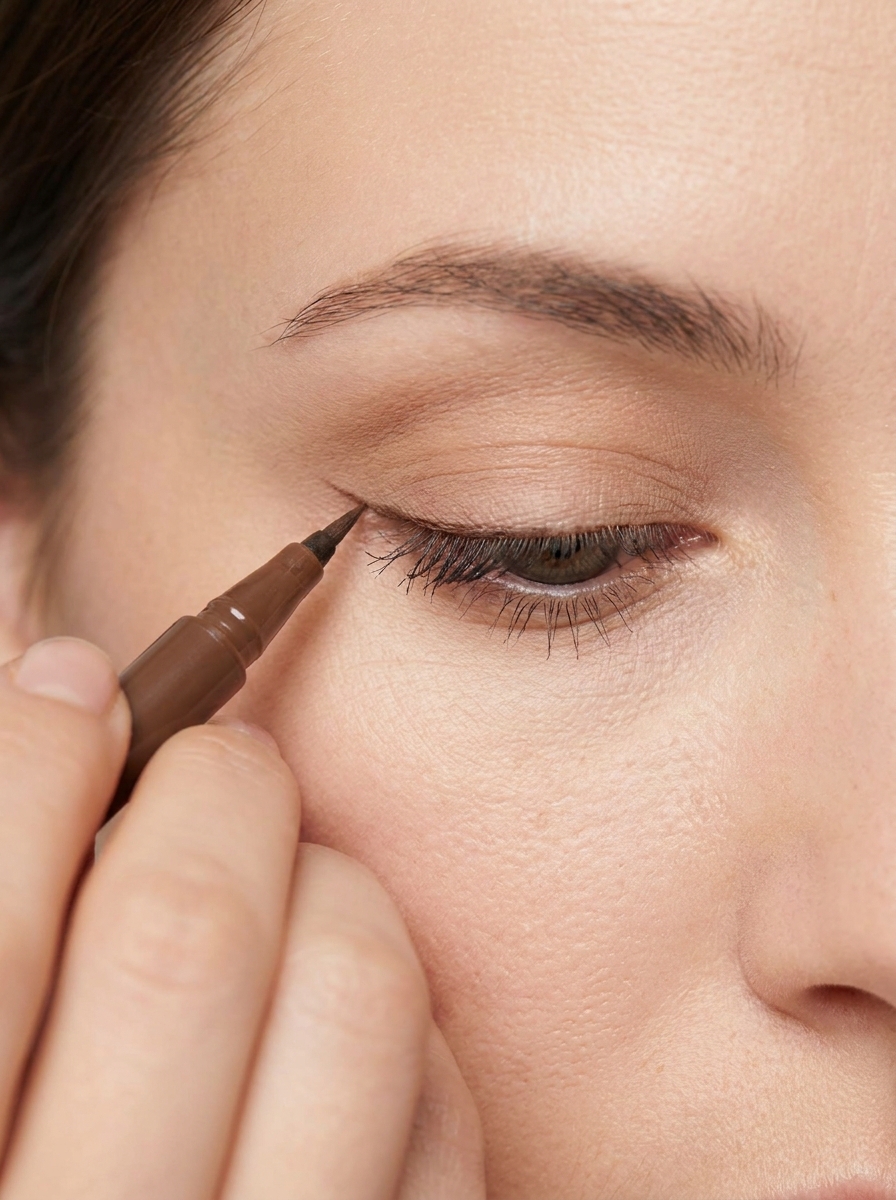 Eyeliner optional hinzufügen als Makeup Anleitung für Anfänger Inspiration 2026